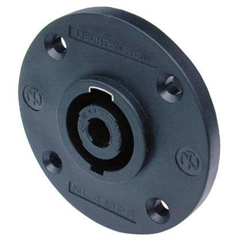 Neutrik NL4MPR Speakon 4P chassi, stor flens