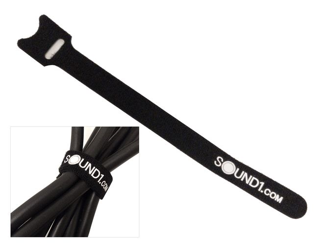 Hovedbilde SLX-audio Cable Tie Velcro, kabelstrips med logo