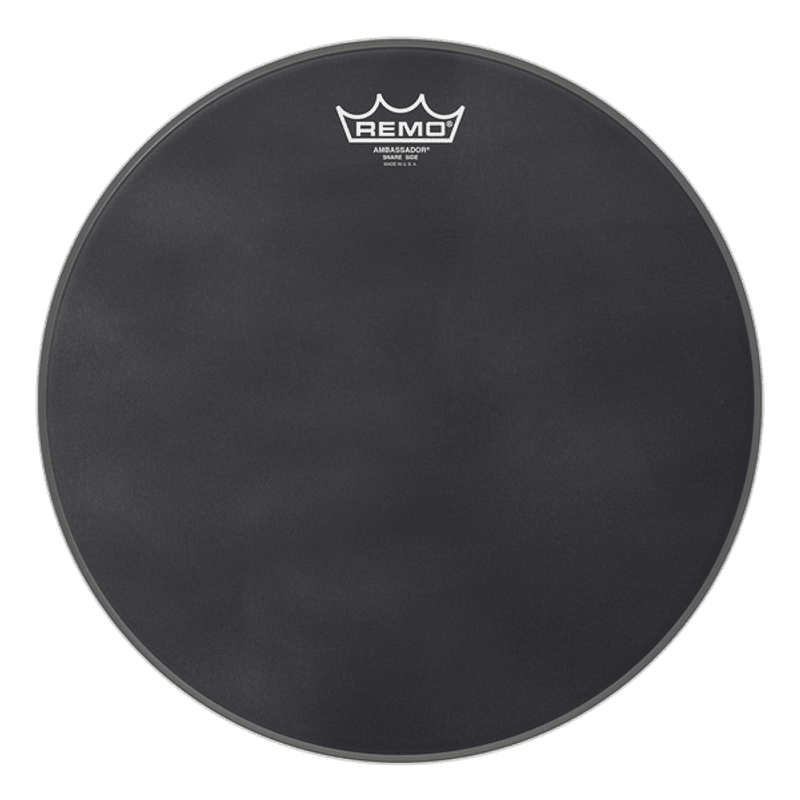 Remo SA-0813-ES Snare, Ambassador®, Black Suede, 13