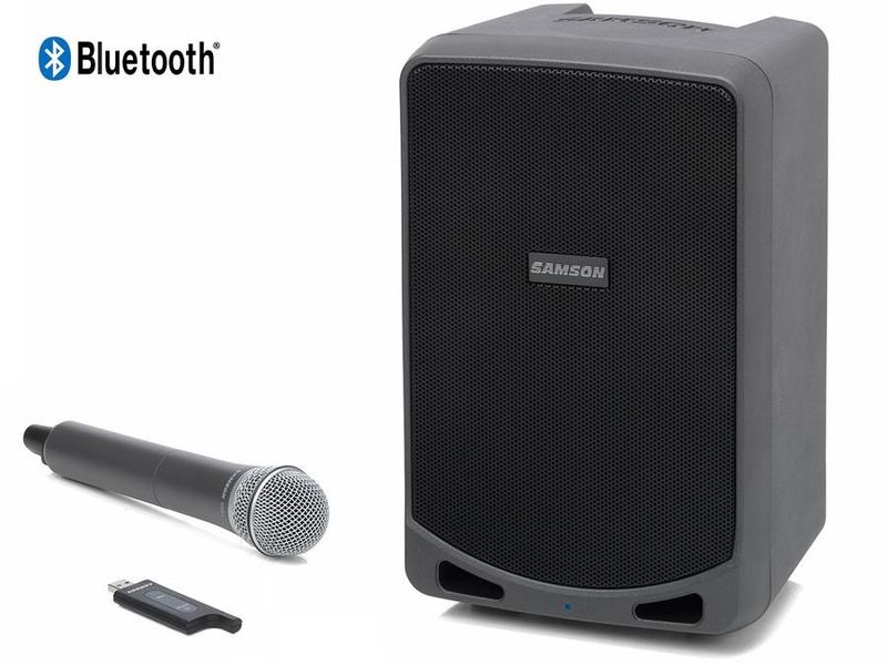 Samson XP106W høyttaler m/ batteridrift, Bluetooth og trådløs mi