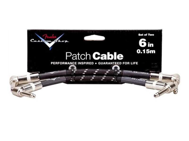 Fender Custom Shop 2pk 6´ Patch Cable Blk Tweed