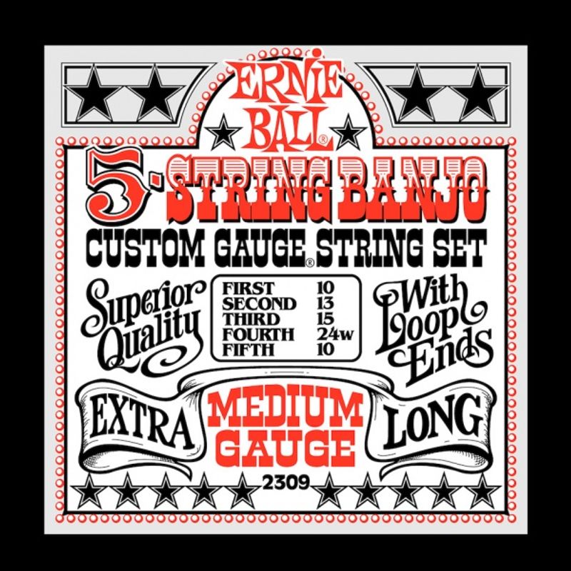 Ernie Ball EB-2309 Banjostrenger, 5-strengs, 010 - 010