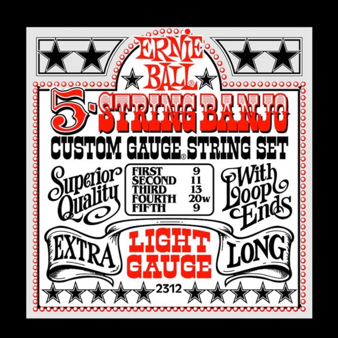 Hovedbilde Ernie Ball EB-2312 Banjostrenger, 5-strengs, 009-009