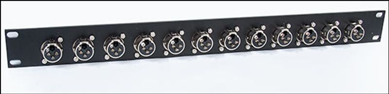 SLX-audio PTC12F - 1U patchpanel med 12 XLR (hun)