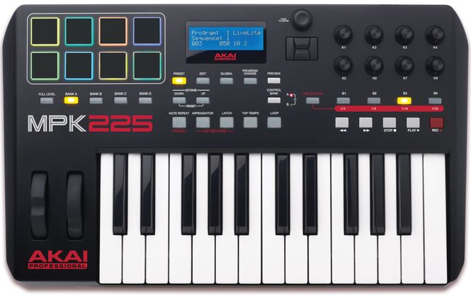 Hovedbilde Akai MPK225 USB MIDI keyboard, 25 tangenter